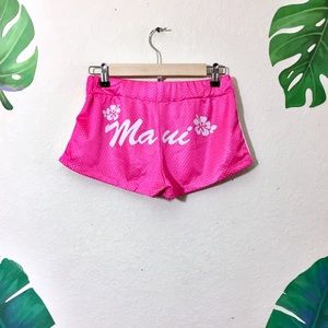 Pink Mesh Maui Shorts
